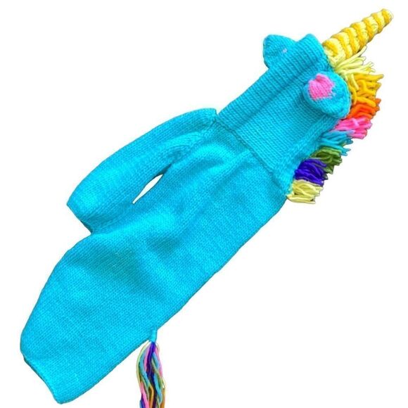 Hand Knit Custom Doggie Unicorn Sweater - Picture 13 of 13